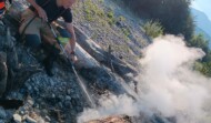 Kleiner Brand im Freien