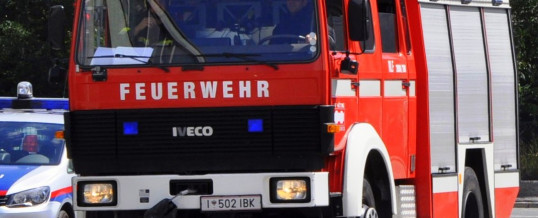 gemeldeter Waldbrand oberhalb der Hundepension Kranebitten