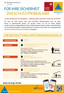 Zivilschutzprobealarm